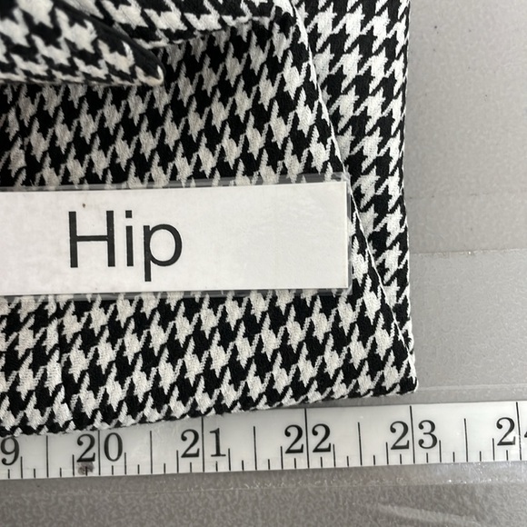 Gianni Bini Jacket Women's 10 Black White Houndstooth Collared Blazer Career - Picture 16 of 17